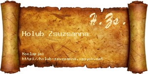 Holub Zsuzsanna névjegykártya
